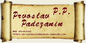 Prvoslav Padežanin vizit kartica
